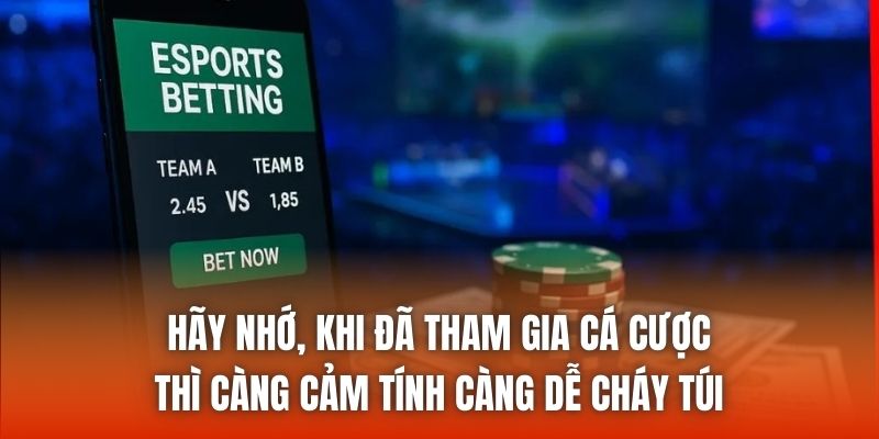 Hãy nhớ, khi đã tham gia cá cược thì càng cảm tính càng dễ cháy túi